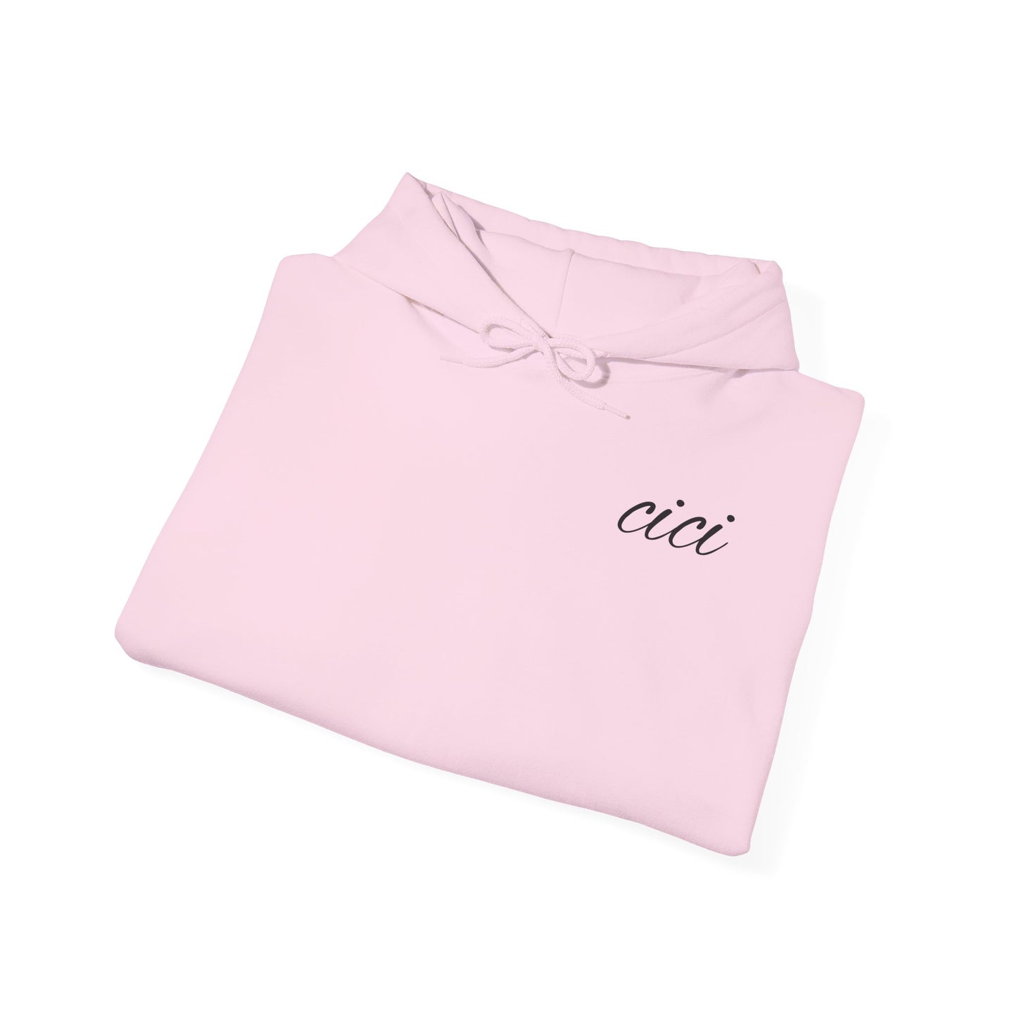 Personalized White Hooded Sweatshirt - Custom Name 'cici' - Cozy Unisex Heavy Blend Apparel