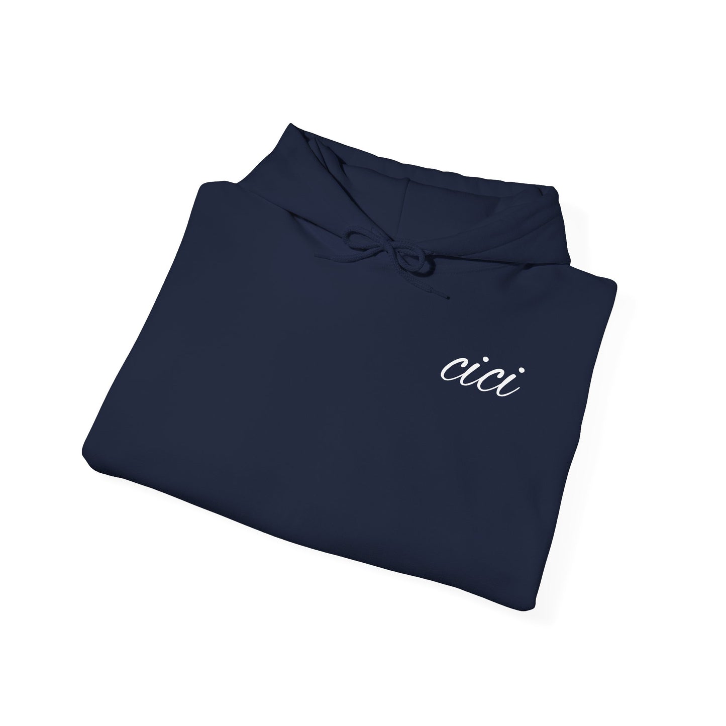 Personalized White Hooded Sweatshirt - Custom Name 'cici' - Cozy Unisex Heavy Blend Apparel