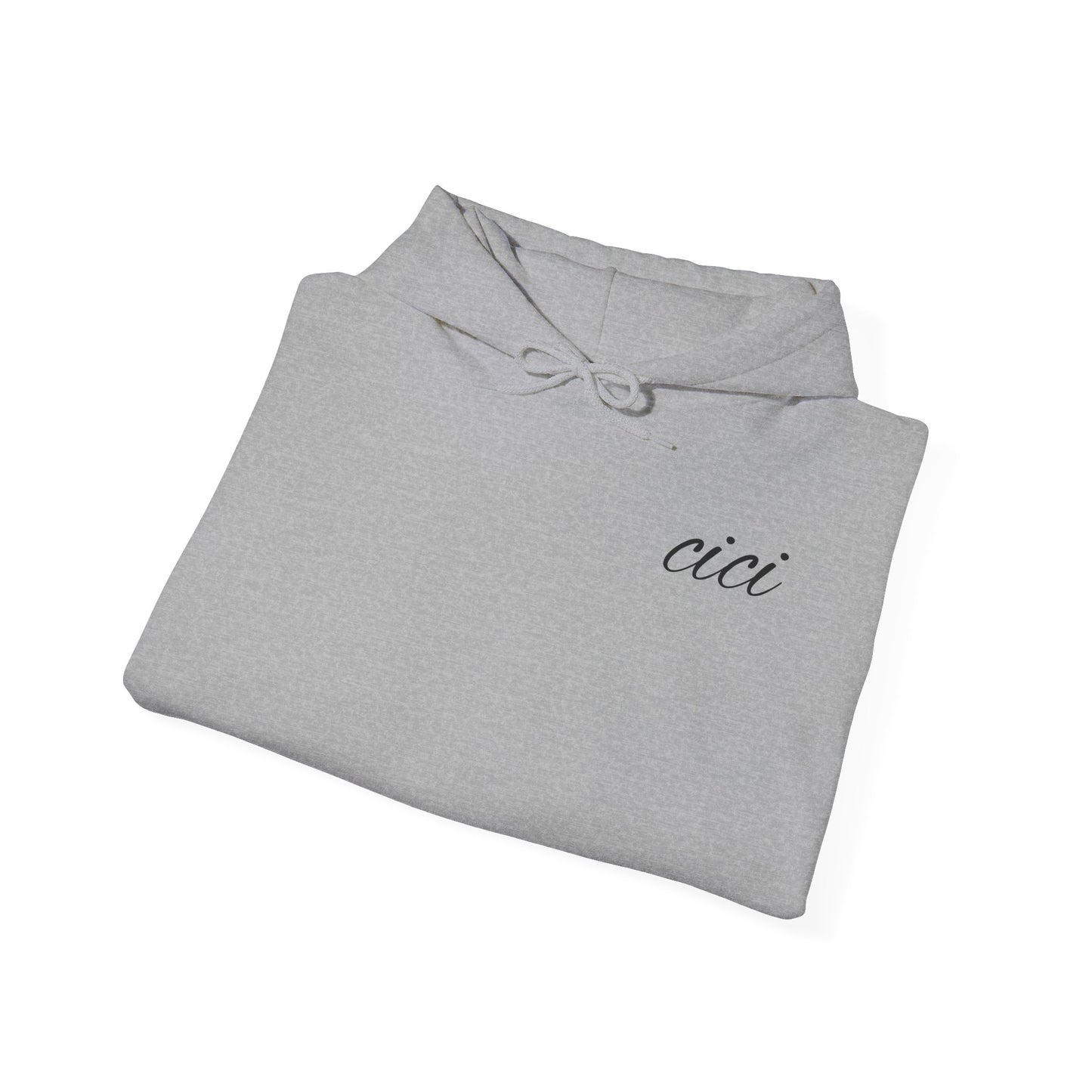 Personalized White Hooded Sweatshirt - Custom Name 'cici' - Cozy Unisex Heavy Blend Apparel