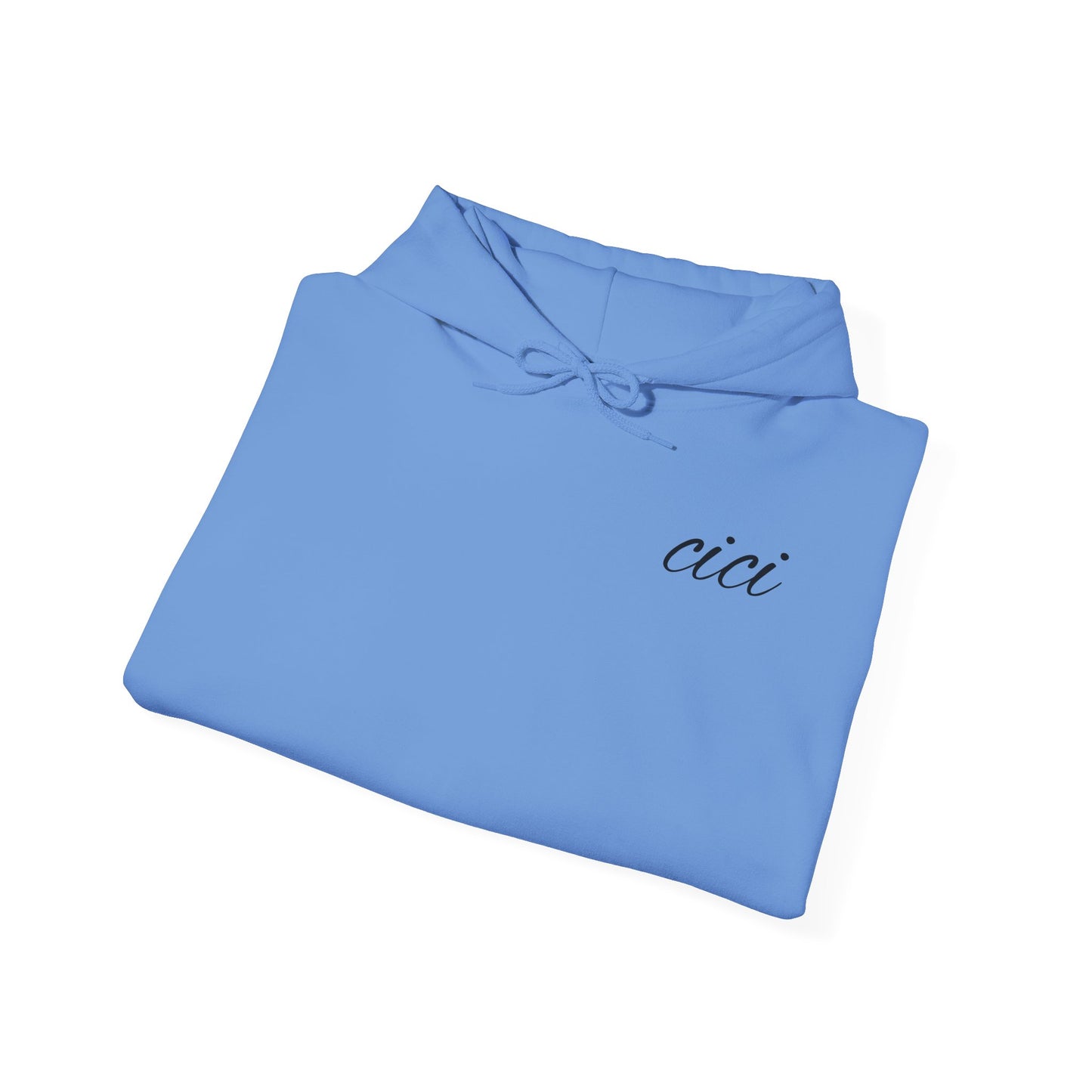 Personalized White Hooded Sweatshirt - Custom Name 'cici' - Cozy Unisex Heavy Blend Apparel