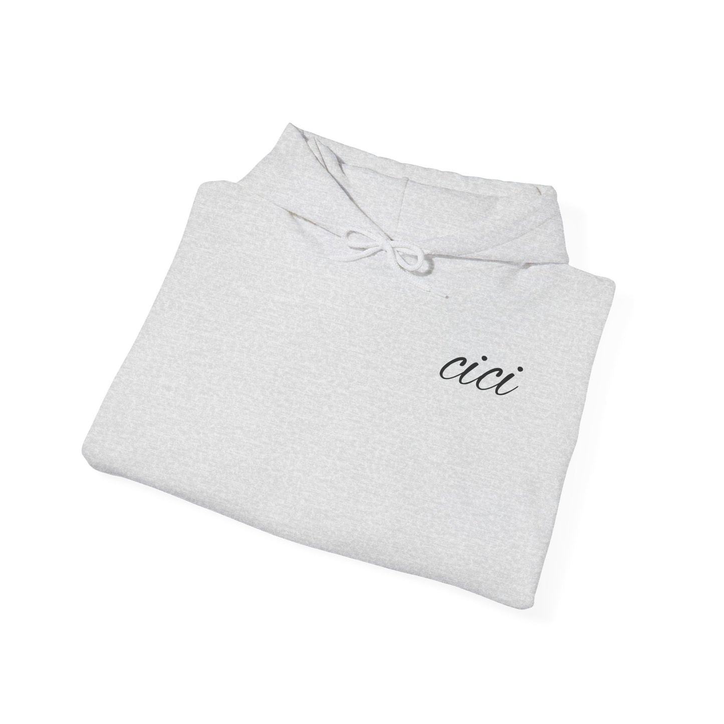 Personalized White Hooded Sweatshirt - Custom Name 'cici' - Cozy Unisex Heavy Blend Apparel