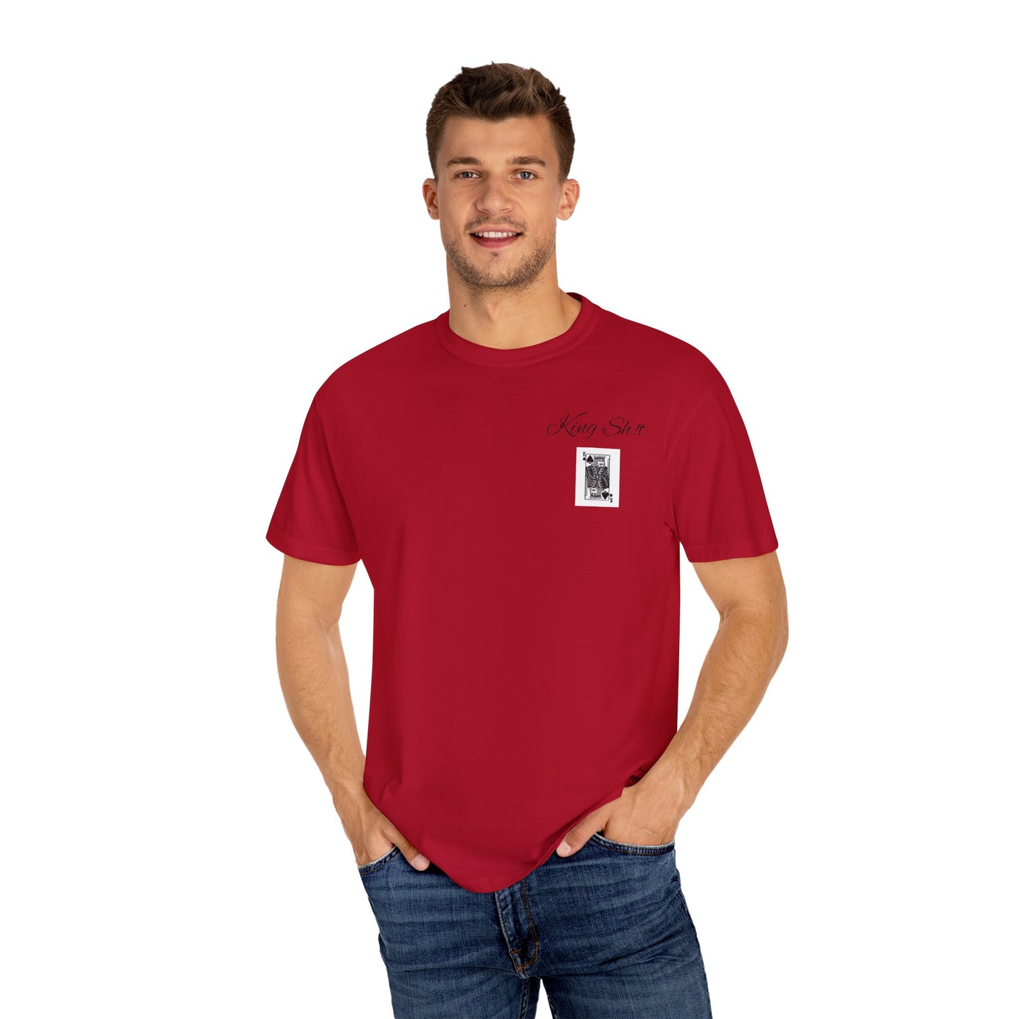 King Sh*t Unisex Garment-Dyed T-Shirt | Casual Wear, Gift for Him, Trendy Tee, Birthday Present, Streetwear
