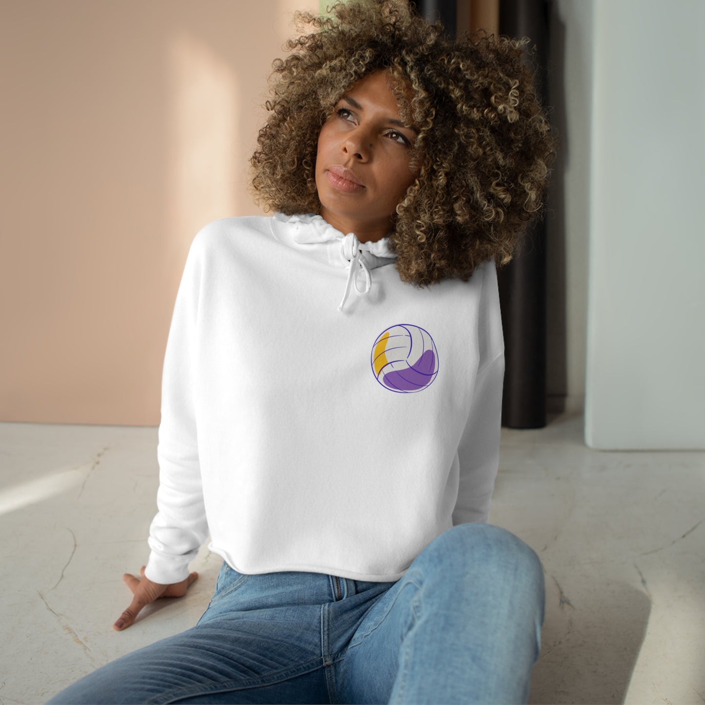Prolly Volley Crop Hoodie