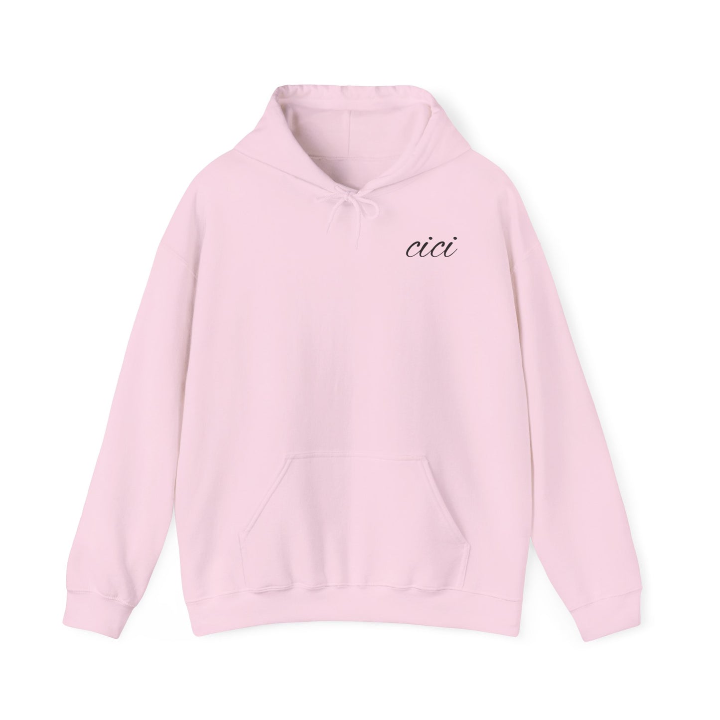 Personalized White Hooded Sweatshirt - Custom Name 'cici' - Cozy Unisex Heavy Blend Apparel