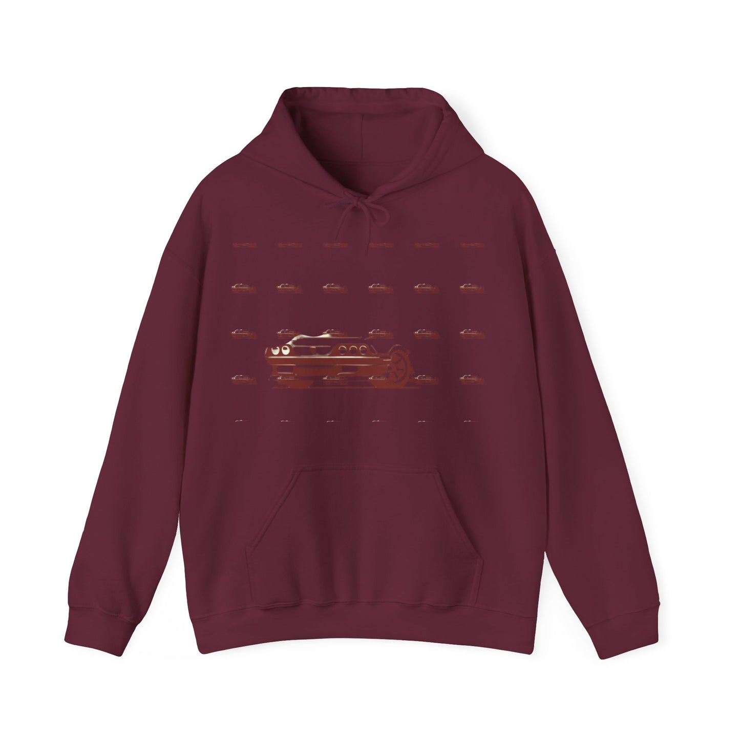 Custom faded Car  Unisex Heavy Blend™ Hooded Sweatshirt