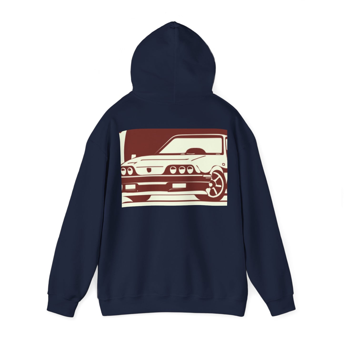 Custom faded Car  Unisex Heavy Blend™ Hooded Sweatshirt