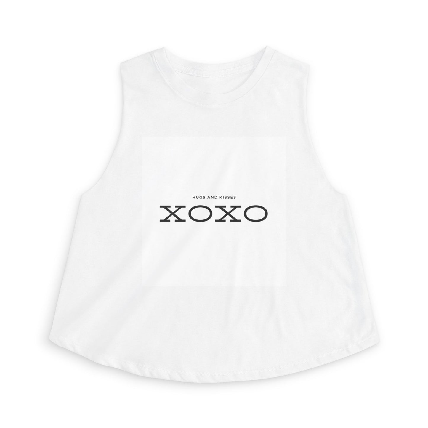 XOXO Women's Crop Top — 'Hugs and Kisses' Minimal Graphic Tank