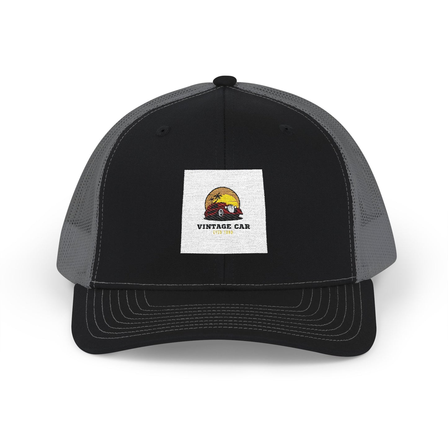 Vintage Sunset Camper Snapback Trucker Cap