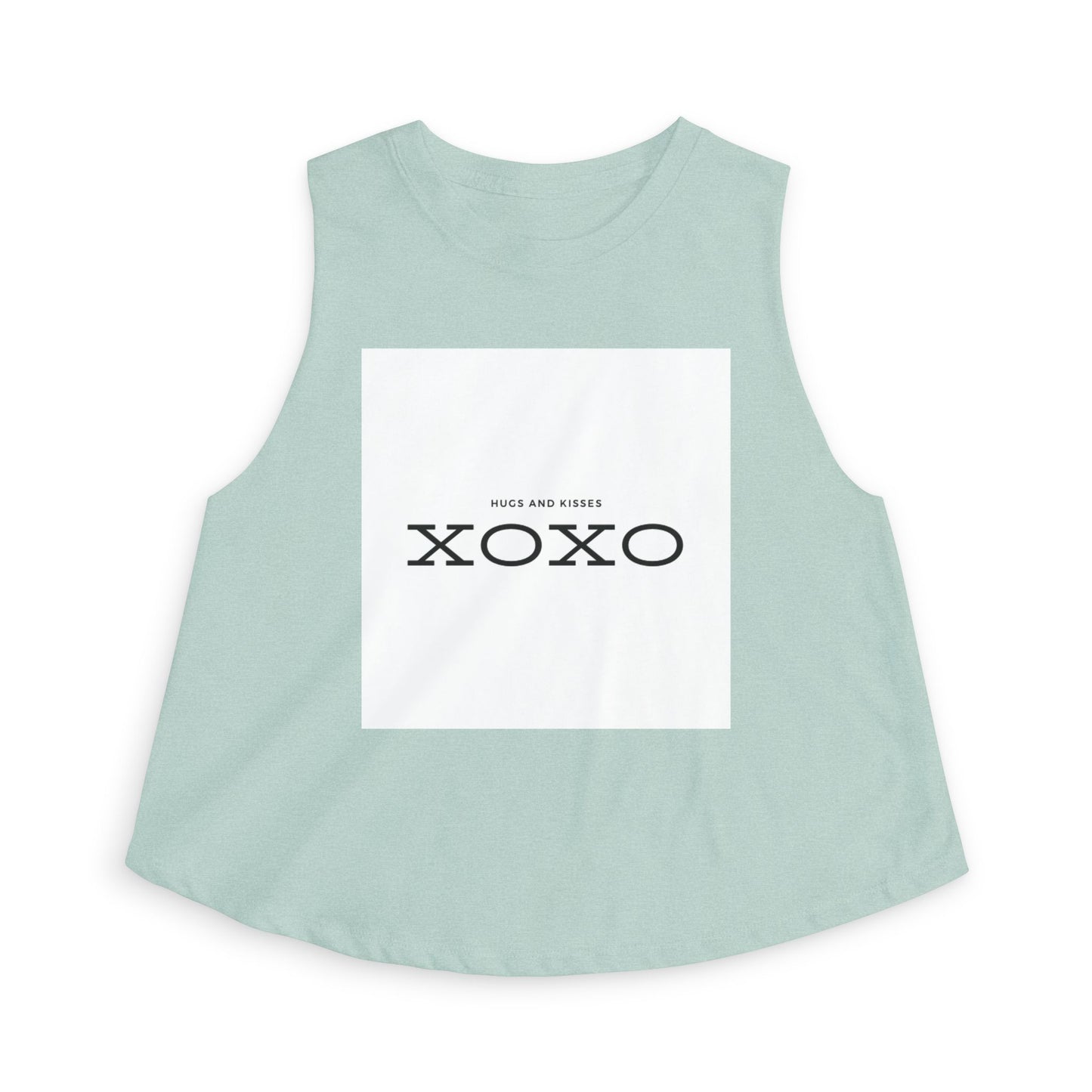 XOXO Women's Crop Top — 'Hugs and Kisses' Minimal Graphic Tank