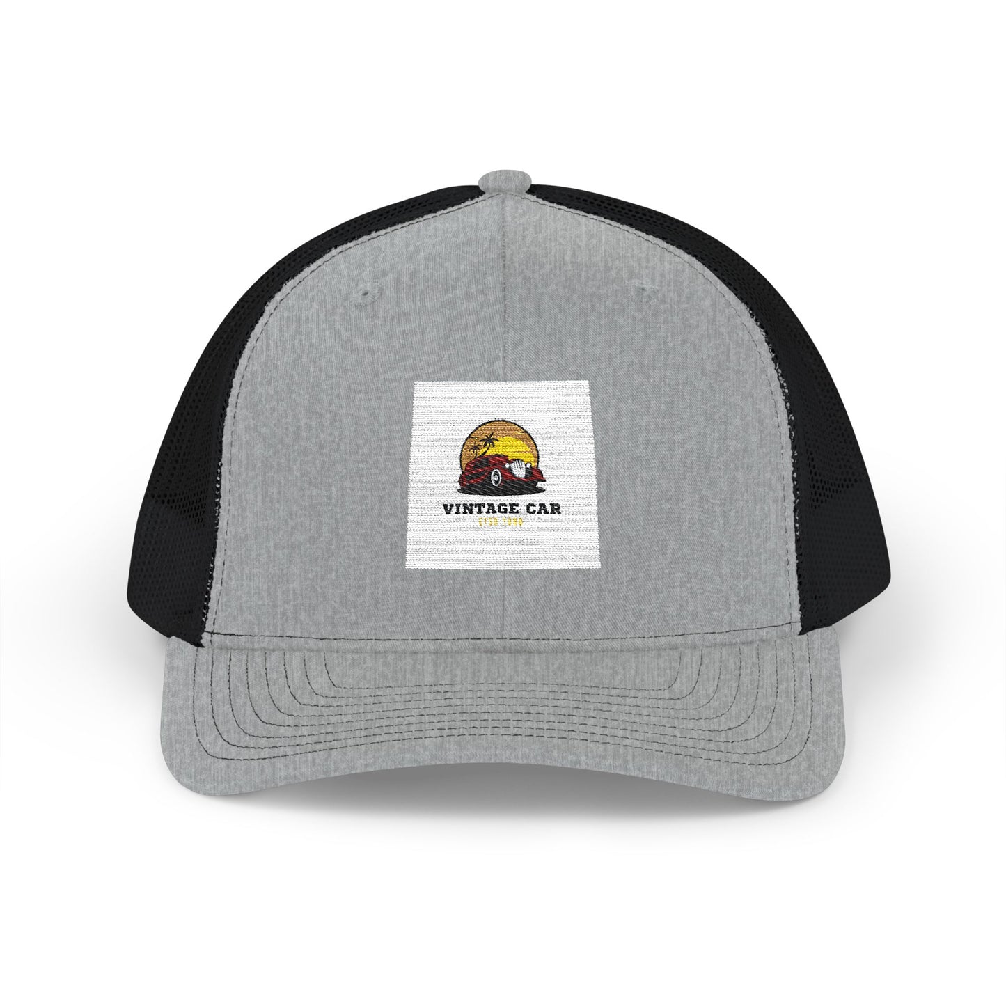 Vintage Sunset Camper Snapback Trucker Cap