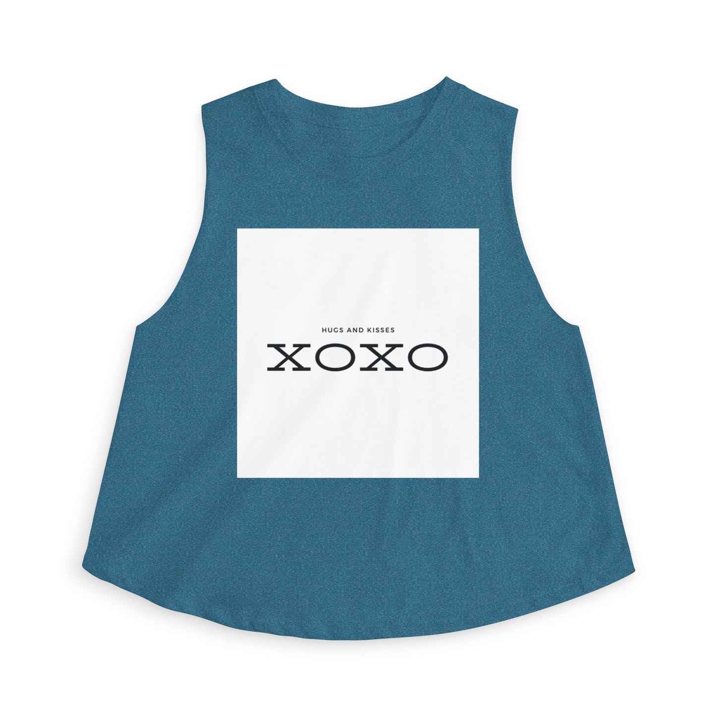 XOXO Women's Crop Top — 'Hugs and Kisses' Minimal Graphic Tank
