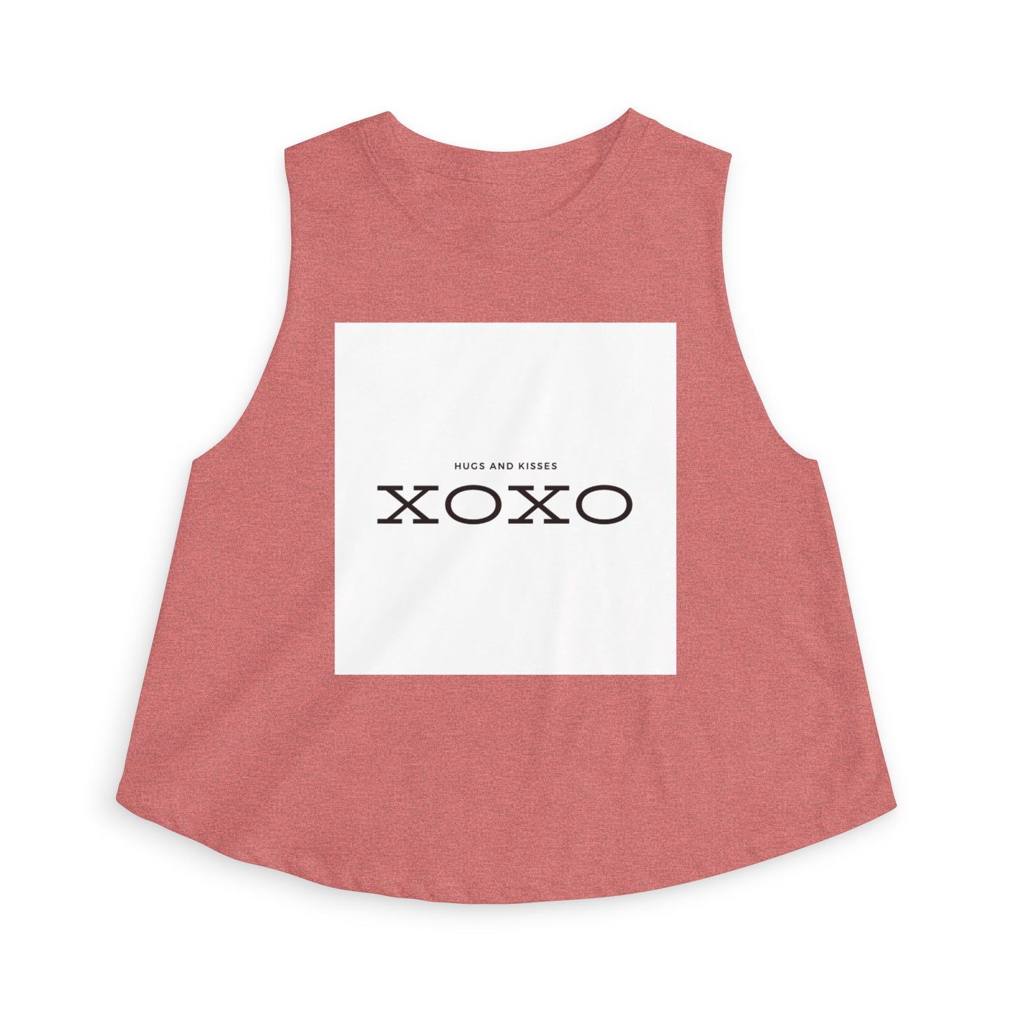 XOXO Women's Crop Top — 'Hugs and Kisses' Minimal Graphic Tank