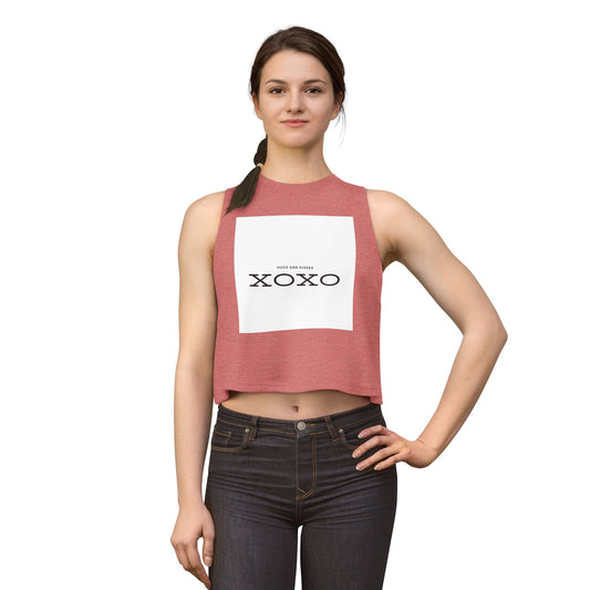 XOXO Women's Crop Top — 'Hugs and Kisses' Minimal Graphic Tank
