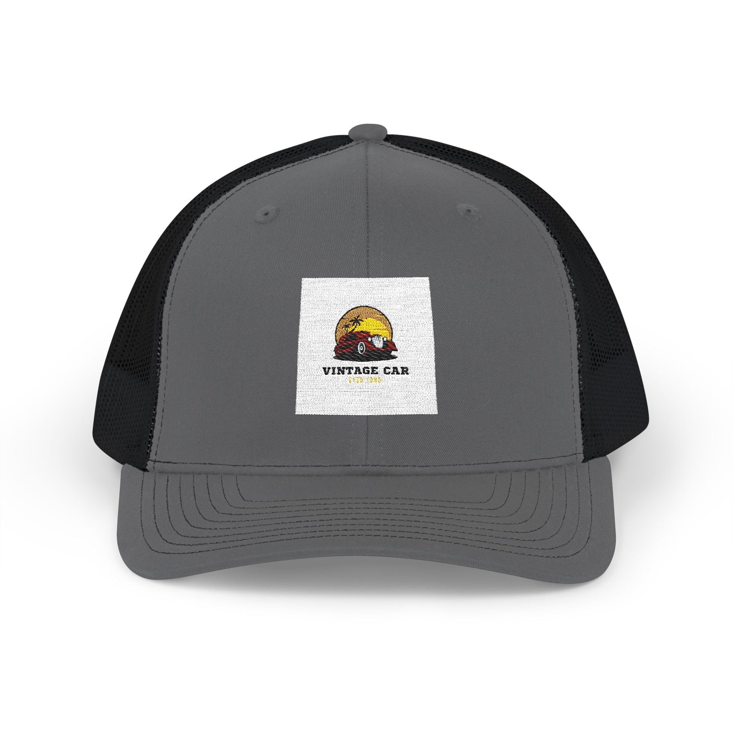 Vintage Sunset Camper Snapback Trucker Cap